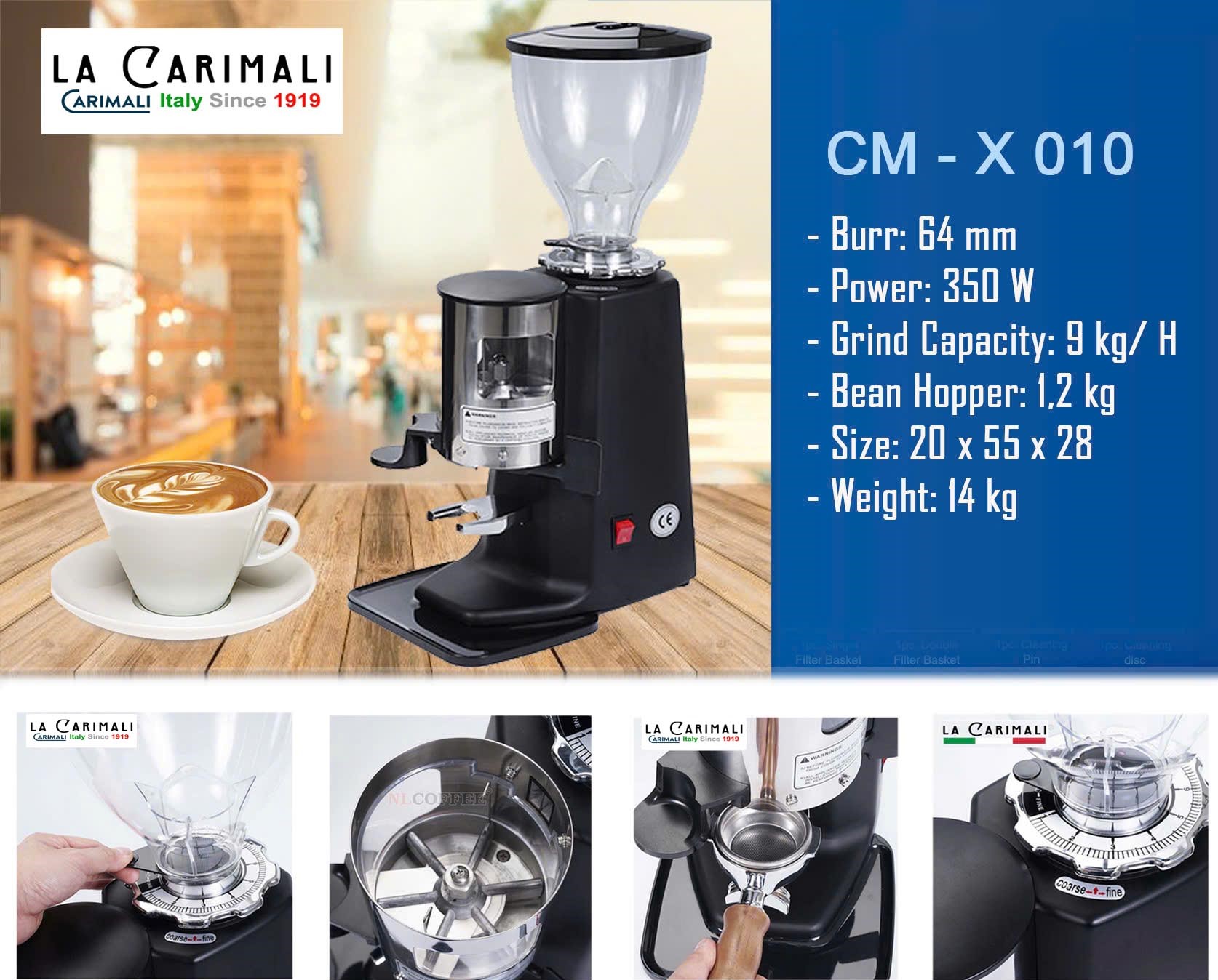 Máy xay cà phê CARIMALI – X010 New 100^ Xay Nhanh - Ảnh 6