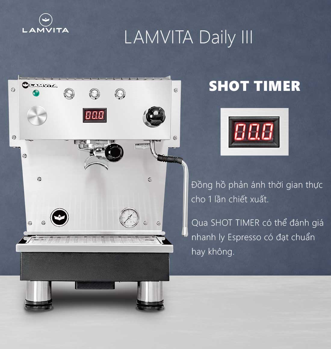 Máy Pha Cà Phê Lamvita Daily 3 NEW 100% - Ảnh 9