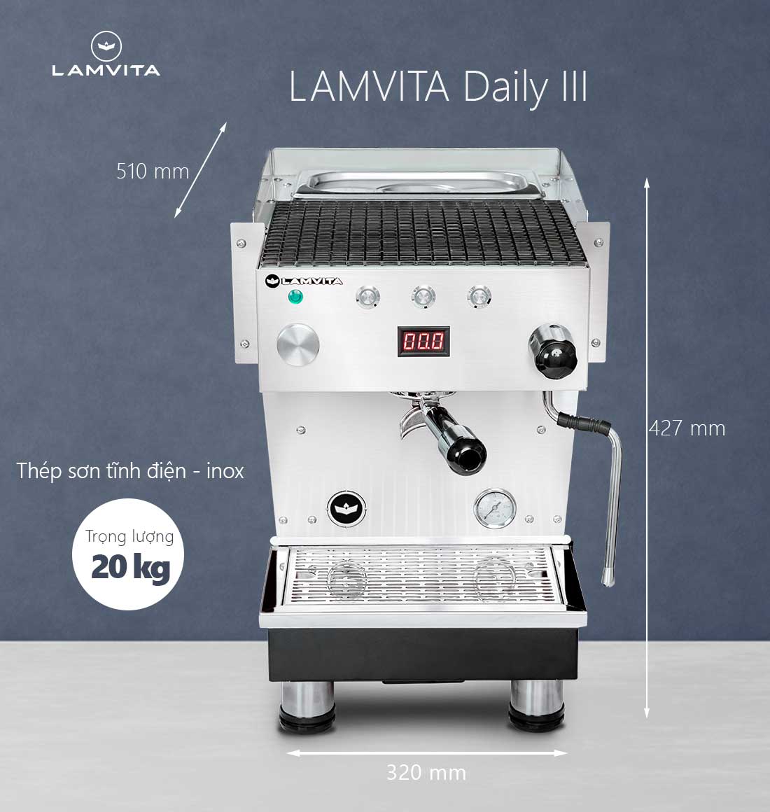 Máy Pha Cà Phê Lamvita Daily 3 NEW 100% - Ảnh 7