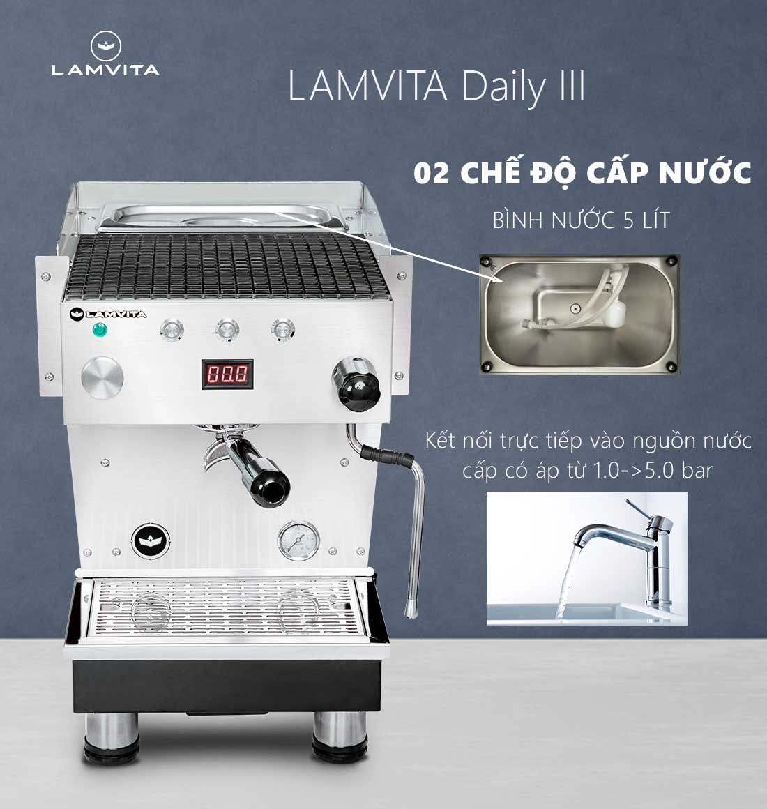 Máy Pha Cà Phê Lamvita Daily 3 NEW 100% - Ảnh 5