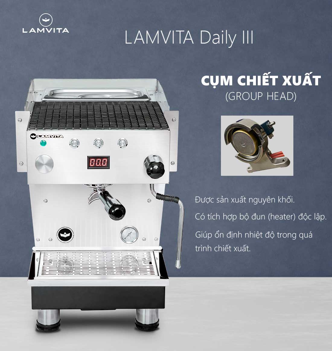 Máy Pha Cà Phê Lamvita Daily 3 NEW 100% - Ảnh 4