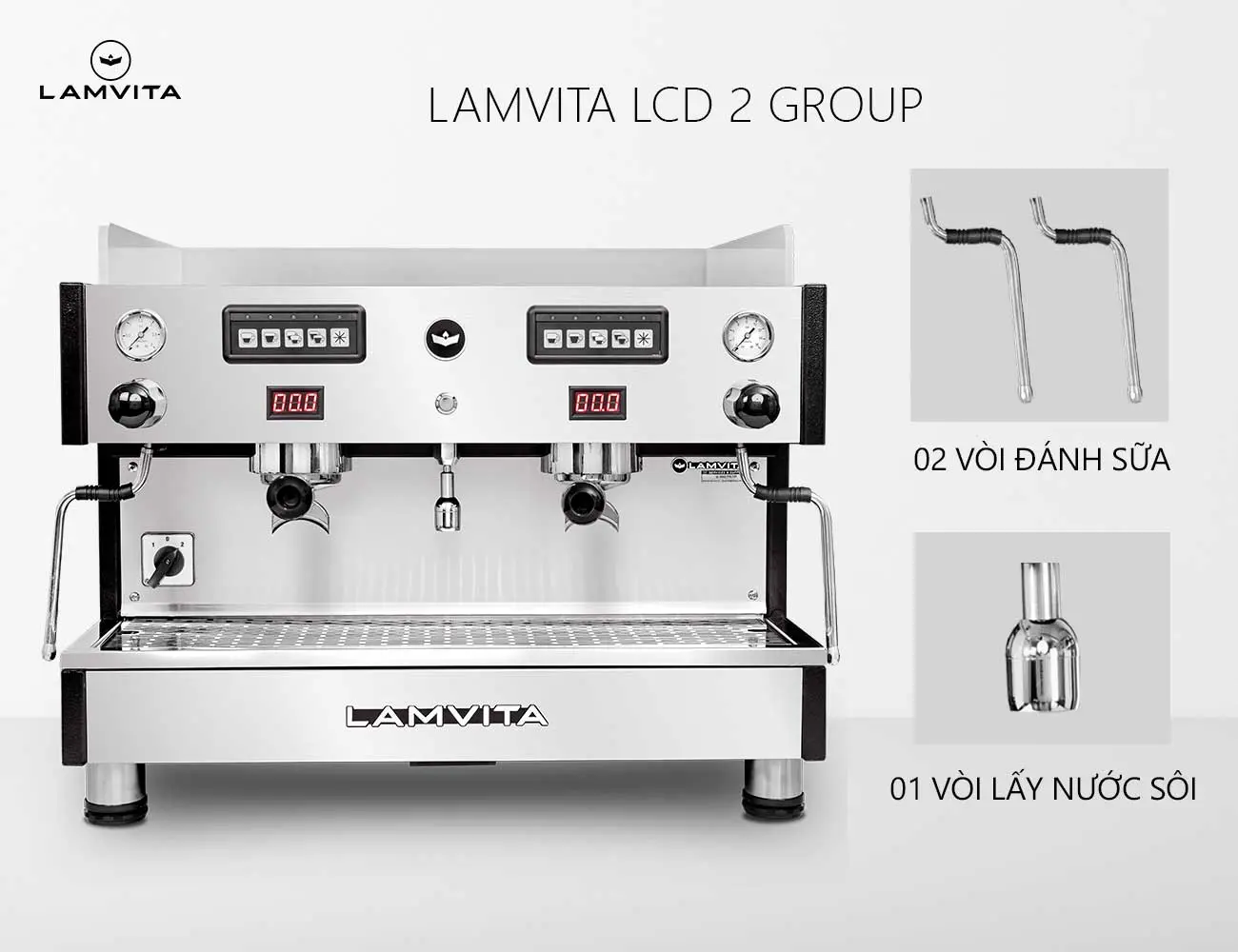 Máy Pha Cà Phê LAMVITA LCD 2 GR Công Suất 300 Ly/Ngày - Ảnh 5
