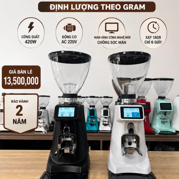 Máy Xay Cà Phê Tự Động Amalfi T80 Định Lượng Theo Gram chính xác từng Gram